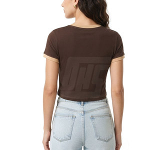 T-shirts courts élégants pour femmes, matière légère et confortable, adaptés à la tenue de plein air et à la mode décontractée quotidienne - Product Image 2