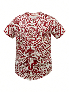 เสื้อเบสบอลเม็กซิโกผู้ชายแขนสั้นสีเขียวพิมพ์ลายซับลิเมชั่นติดกระดุมด้านหน้าเสื้อกีฬาทีมทรงปกติทุกฤดูกาล - Product Image 4