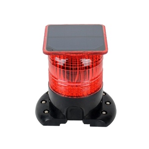 Luces de advertencia para aviación de gran altura con energía solar, para torres y chimeneas - Product Image 1