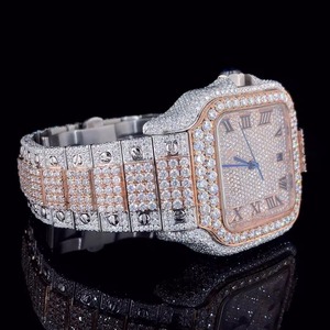 Montre de Luxe Haut de Gamme en Moissanite Sertie de Diamants, Étanche, avec Cadran en Verre Saphir - Product Image 1