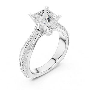 Anillo de Oro Blanco de 14K con Diamante Cultivado en Laboratorio, Corte Redondo, para Mujer |   Ropa de Uso Diario |   Diamante Cultivado Nuevo - Product Image 6