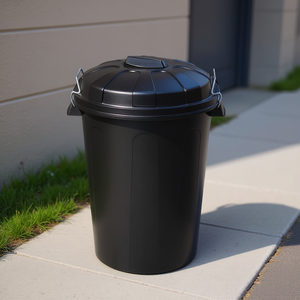 Cubo de Basura Negro de 100L, Contenedor de Residuos - Product Image 2