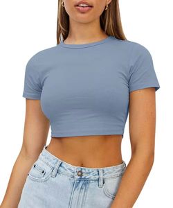 Manufacturer Custom Logo Screen Printing Boxy Fit Cropped Tshirt Women High Quality 100% Cotton Crop <b>Top</b> Baby Tee - Product Image 3