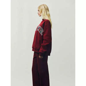 เสื้อสเวตเชิ้ต PARKE แบบ unisex พิมพ์ลายปักตัวอักษรสีสันสดใส สไตล์สตรีทแวร์ สำหรับฤดูหนาว ผ้าฝ้าย 100% ทรงโอเวอร์ไซส์ คอกลม แขนยาว ชุด 2 ชิ้น - Product Image 3