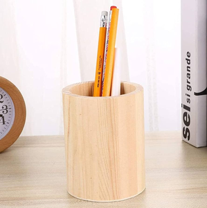 Natural <b>Solid</b> <b>Wood</b> Pen Holder <b>Desk</b> Organization Eco-Friendly Office Stationery Storage Container <b>Wood</b> Pencil Holder - Product Image 1