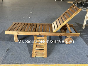 เก้าอี้ไม้พับได้ทนทานทันสมัยใช้งานได้หนักเก้าอี้ใช้กลางแจ้งสวนลานสระว่ายน้ำวิลล่ารีสอร์ทชายหาดโรงแรมเฟอร์นิเจอร์ห้องน้ำ - Product Image 3