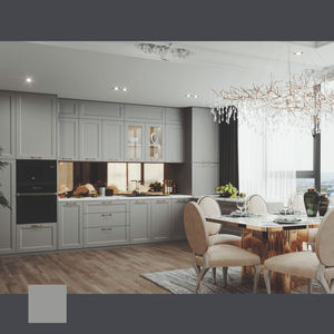 Proyecto de Muebles de Cocina Modernos Personalizados para Apartamento Berfa, Puertas Modulares de Tablero de Partículas de Madera, Diseño Resistente al Agua para Apartamento - Product Image 4