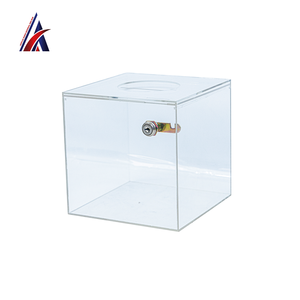 Caja de Donaciones Acrílica Transparente Grande de 300x300x300mm, Caja de Exhibición para Filtros de Votación, Fabricante de Calidad, Proveedor OEM B2B - Product Image 4