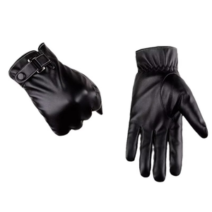 Leather Retro Bike Wear Gloves Wrist Length Unlined Breathable Eco-Friendly Thermal Winter Daily Use Black - Product Image 4