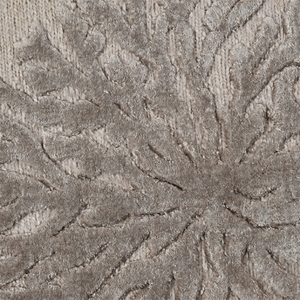 Tapis en laine à poils épais, gris corail argenté, tufté à la main, écologique, antidérapant, texturé, motif botanique, pour salon - Product Image 3