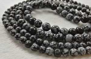 Cuentas de piedra de jaspe copo de nieve lisas y redondas, naturales, para la fabricación de joyería DIY al por mayor - Product Image 4