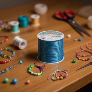 Fil de pêche en nylon 2,5 mm 10 m bleu couleur 21 pour bracelets et créations manuelles - Product Image 2