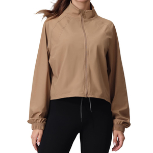 Chaqueta Deportiva de Manga Larga para Mujer, para Correr, Gimnasio y Yoga, de Secado Rápido, Transpirable, con Cierres, Estampado Atlético - Product Image 1