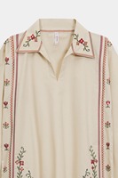 Blus Katun Bordir Etnik Wanita, Model Longgar Gaya Tradisional India Pakistan, Pakaian Pesta Anti Kusut, Cocok untuk Semua Musim