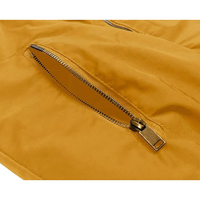 Blouson aviateur pour homme, couleur beige, coupe-vent, doublure matelassée, fermeture éclair, décontracté, automne, polyester