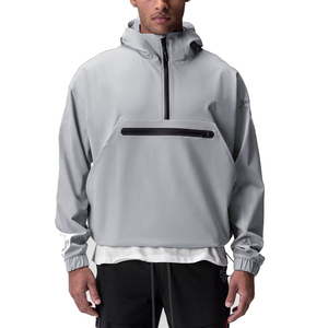 Wholesale Gym Fitness Wear Windproof Tracksuit <b>Set</b> Quarter Zip Pullover Windbreaker 2 Piece <b>Set</b> Running Wear Lightweight Anorak - Product Image 1