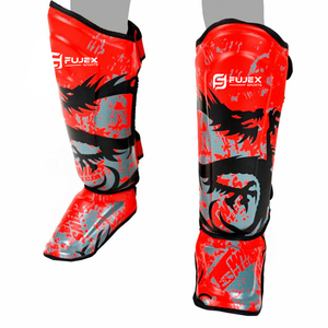 MMA Muay Thai Training <b>Leg</b> <b>Warmers</b> Light Kicking Shin Pads New Professional Protection PU Leather Boxing Shin Guards Ankle - Product Image 1