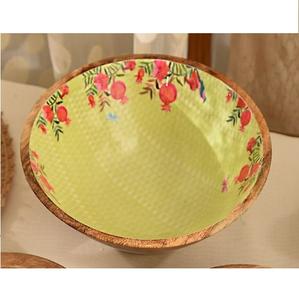 Tazón Decorativo de Madera con Acabado Esmaltado para Servir Frutos Secos en Mesa de Hotel, Alta Calidad a Precio Económico - Product Image 1