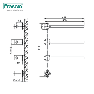 Frascio Five Smart Electric <span class=keywords><strong>Toallero</strong></span> Safety 304 Cepillo de acero inoxidable Oro Impermeable <span class=keywords><strong>Baño</strong></span> <span class=keywords><strong>Toallero</strong></span> eléctrico - Product Image 6