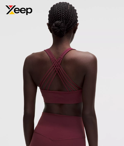 เสื้อชั้นในกีฬาโยคะคุณภาพสูงสำหรับผู้หญิง XEEP รุ่น XC-SB-123 แบบเรียบง่าย ระบายอากาศได้ดี สายปรับได้ แผ่นรองถอดออกได้ รองรับได้ดี - Product Image 2