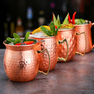 Stainless Steel Cup With Handle Hamer Design Drink Cup Can Be Custom logo - Product Image 1