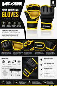 Gants de MMA à demi-doigts personnalisés de haute qualité avec logo, en cuir respirant, coupe-vent, sangle de poignet réglable, unisexe, pour l'entraînement de boxe - Product Image 5