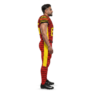Dhirk Sports - Jersey de Fútbol Americano Personalizado Sublimado con Diseño de Pantera Roja, Uniforme de Equipo Geométrico de Alta Calidad para Hombre, Nombre del Equipo - Product Image 2