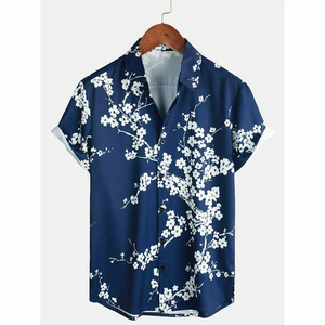 Camisas de Hombre, Camisa Hawaiana a la Moda, Estilo Urbano, a Rayas con Estampado de Flamencos, Camisas de Playa Hawaianas para Hombre, Verano 2026 - Product Image 5