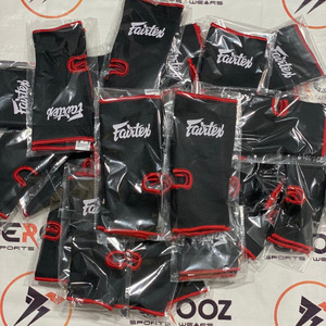 Fairtex Ankle Guards Black Red Compression Support Unisex Adult <b>Pull</b> On Protective Gear - Product Image 6