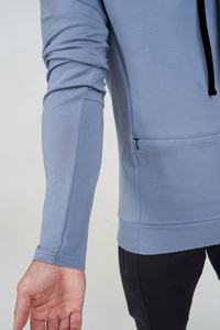 Vente en gros, 100% Polyester, sweat à capuche pour hommes, à manches longues, léger, avec poche, entièrement zippé, vestes de travail - Product Image 6