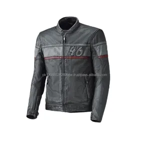 Veste de moto en cuir noir exclusif pour hommes avec un design unique Veste en cuir de vente chaude Vestes personnalisées MotoCollection