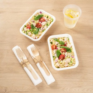 Hot Trending 2026 Bagasse <b>Lunch</b> Packaging 750ml Rectangle Food <b>Box</b> Disposable <b>Box</b> for Fresh Prepared Foods for Hotels & Cafes - Product Image 1
