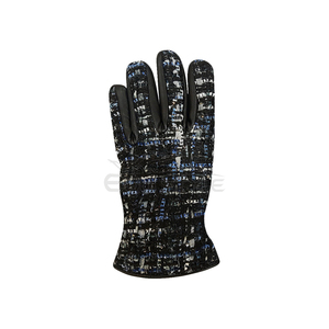 Boucle Tweed Leather <b>Gloves</b> Winter Textured <b>Wool</b> Blend Unisex Fashion Full Finger Warm Bulk Elegant Driving <b>Gloves</b> - Product Image 2