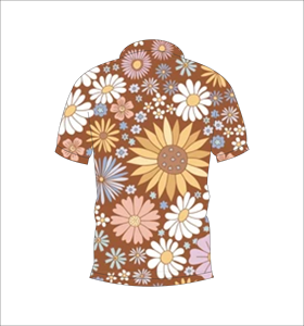 เสื้อโปโลพิมพ์ลายดอกไม้แบบกำหนดเอง แขนสั้น สวมใส่สบาย เหมาะสำหรับกอล์ฟ เทนนิส ชุดทีมฤดูร้อน - Product Image 6