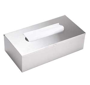 Boîte à mouchoirs en acier inoxydable écologique, porte-papier mural de bureau de haute qualité - Product Image 1
