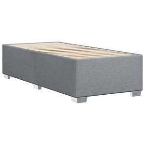 Estructura de cama doble con funda de Tela Gris claro sin colchón - Product Image 6