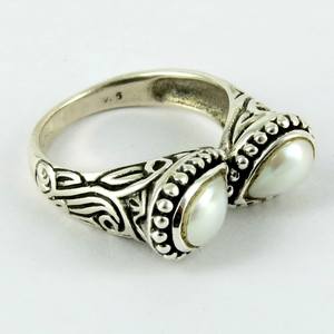 Conception riche de perles en forme de poire, bagues en argent Sterling 925, vente en gros de bijoux uniques - Product Image 1