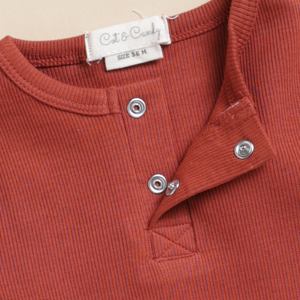 Body de manga larga de elastano de bambú orgánico de calidad superior con mallas con Cordón-Picante - Product Image 2