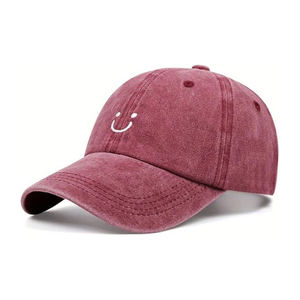 Casquette de baseball rose vieillie à 5 panneaux en coton lavé, non structurée, profil bas, respirante et imperméable - Product Image 5