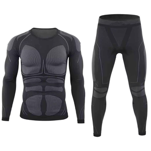 Combinaison de compression par sublimation pour BJJ, Jiu Jitsu, grappling, entraînement, ensemble 2 pièces imprimé en spandex/polyester, rashguard à manches longues - Product Image 1