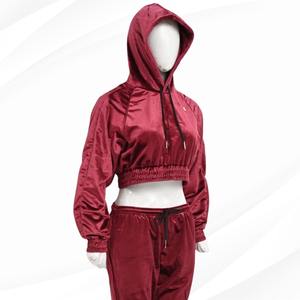 Wholesale High Quality Fashion <b>Velvet</b> Suit for Women Crop Hoodies Jogger Set <b>Velvet</b> <b>Tracksuit</b> Soft Custom <b>Velvet</b> Set - Product Image 1