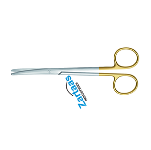 Tijeras de Disección Metzenbaum de Acero Inoxidable de Alta Calidad, Punta Curva y Obtusa, 18 cm, Mango Chapado en Oro, Kit Quirúrgico Clase II CE - Product Image 3