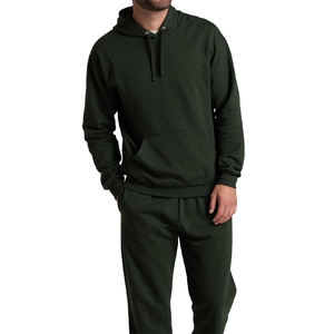 Sweat à capuche oversize vintage brodé pour homme, 100 % coton, doublure polaire, manches longues, poches, délavage acide, hiver - Product Image 6