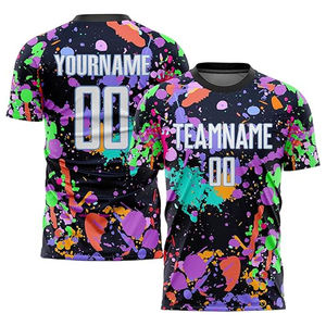 Uniforme de Fútbol Personalizado de Talla Grande, Conjunto de Camiseta de Fútbol de Poliéster Transpirable de Secado Rápido, Impresión por Sublimación, Ropa Deportiva para Equipos - Product Image 4