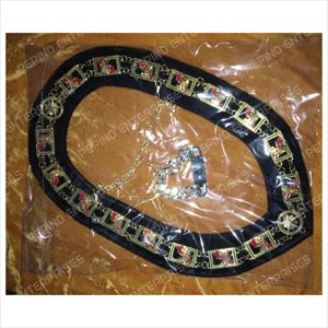 Collier chaîne Chevalier Templier fait main, écologique, plaqué or, thème croix, en velours, pour vêtement, objet d'art et de collection - Product Image 2