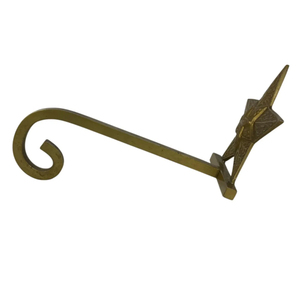 Handcrafted Luxury Golden Brass Made Star <b>Stocking</b> <b>Holder</b> With Sturdy Metal Base For Festive Christmas Mantle Decoration - Product Image 3