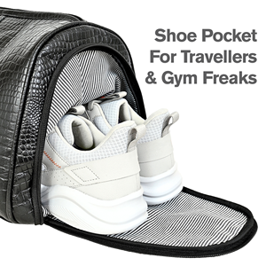 กระเป๋าเดินทางสุดสัปดาห์คุณภาพสูง รุ่น IR COLLECTION ลายหนังจระเข้ หนังแท้ นุ่ม ทนทาน กันน้ำ ซิปเป็นมิตรกับสิ่งแวดล้อม - Product Image 4