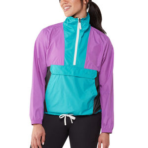 Veste coupe-vent pour femme avec demi-fermeture éclair, respirante et imperméable en polyester, idéale pour l'automne et les activités sportives en extérieur (OEM/ODM) - Product Image 1