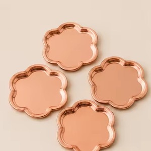 Elegant Metal Coaster Set Round Drink Mats Decorative <b>Table</b> <b>Protector</b> for Coffee <b>Table</b> Restaurant Hotel Bar Home Decor - Product Image 5