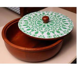 Boîte de rangement alimentaire au design moderne, boîte de service pour chapati et roti en bois d'acacia, pour la cuisine à domicile, utilisation quotidienne - Product Image 6